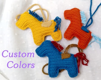 Crochet Horse Bag Charm - Bag Charm, Keychain Crochet, Keyring, Handmade Horse Bag Charm, Cute Gifts Mult-Color Options