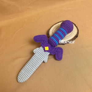 Master Sword Gosedjur - Legend of Zelda Master Sword Leksak, Zelda Master Sword Amigurumi, Link Master Sword, Säker för barn, Virkad Leksak