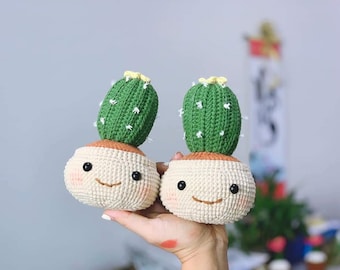 Happy Kaktus Gehäkelt Amigurumi Kaktus, Kaktus Pflanze gehäkelt, Gehäkelte  Kaktus im Topf, Happy Kaktus Dekor, Kaktus Gesicht Topf - .de
