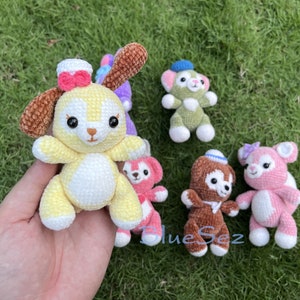 Duffy and Friends Crochet, Disney Stuffed Animals, Handmade Gift, Amigurumi Soft Toys, LinaBell Plushie, Montessori toy, Gift for Toddler image 7