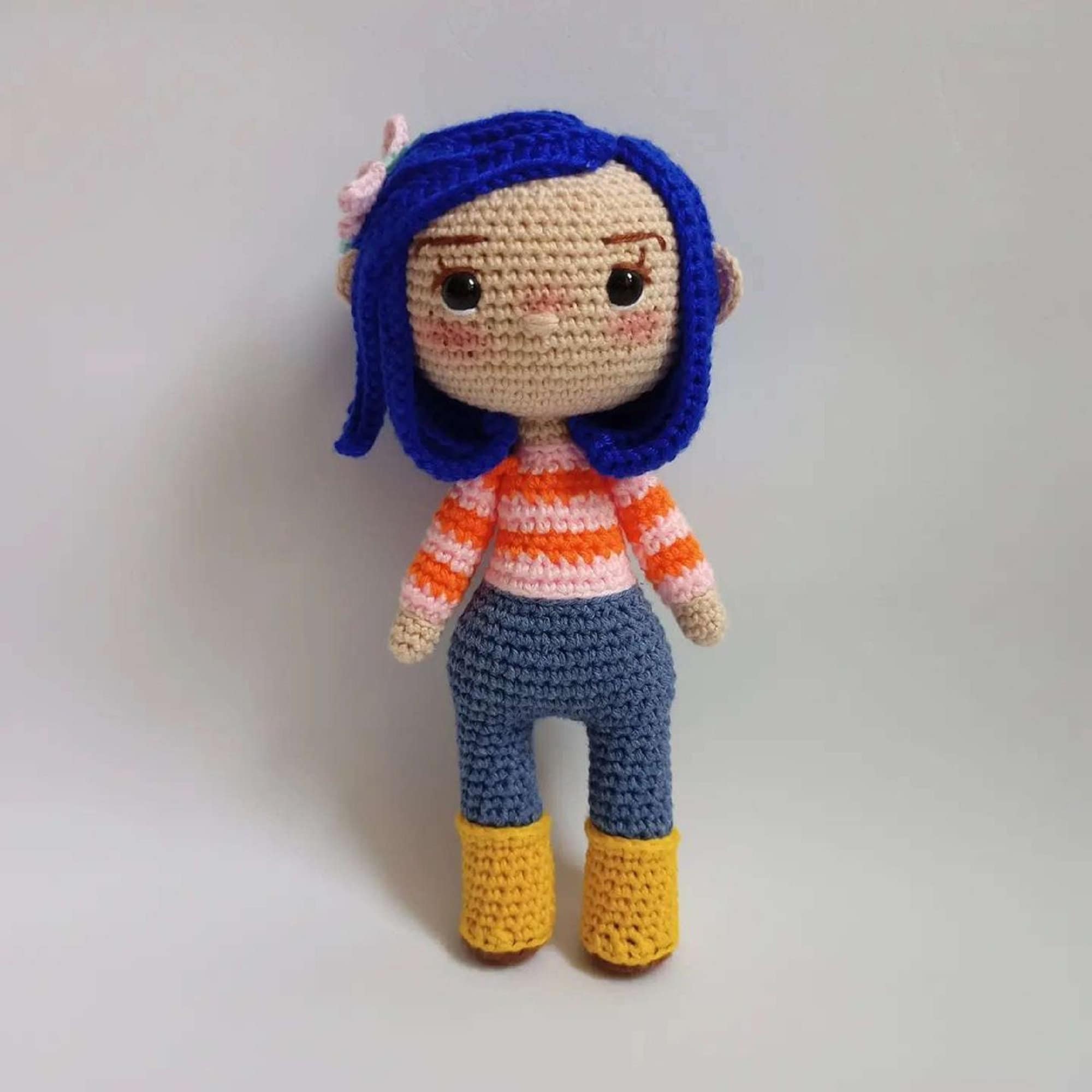 Crochet top coraline doll