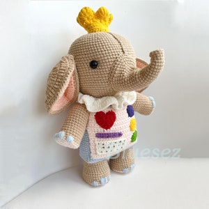 Il faut deux Crochet Cutie l'éléphant inspiré poupées Amigurumi peluche jouet, il faut deux cadeau, Top Steam Game Crochet image 8