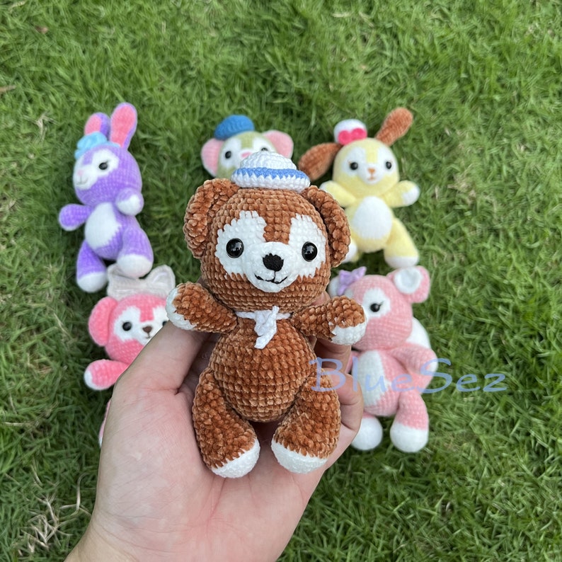 Duffy and Friends Crochet, Disney Stuffed Animals, Handmade Gift, Amigurumi Soft Toys, LinaBell Plushie, Montessori toy, Gift for Toddler image 5