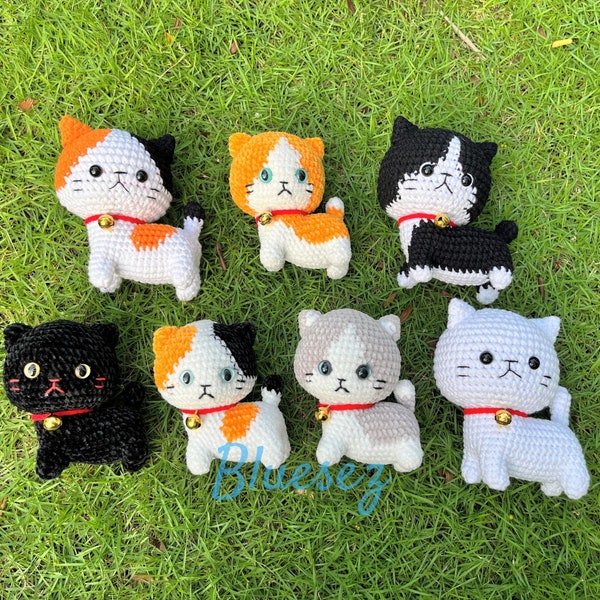 Cute Cat Crochet Doll - Kitten Stuffed - Cute Pet Doll - Crochet Cat - Cat Mini Plush Toy