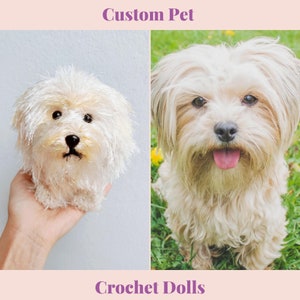 Custom Pet Stuffed Animals, Plush from Pet Photo, Custom Pet Stuffed Animal, Personalized Pet Plush, Pet Gift, Crochet Pet Memorial