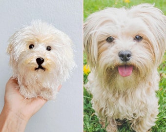 Animaux en peluche personnalisés, peluche de Pet Photo, animal en peluche personnalisé pour animaux de compagnie, peluche personnalisée pour animaux de compagnie, cadeau pour animaux de compagnie, mémorial pour animaux de compagnie au crochet