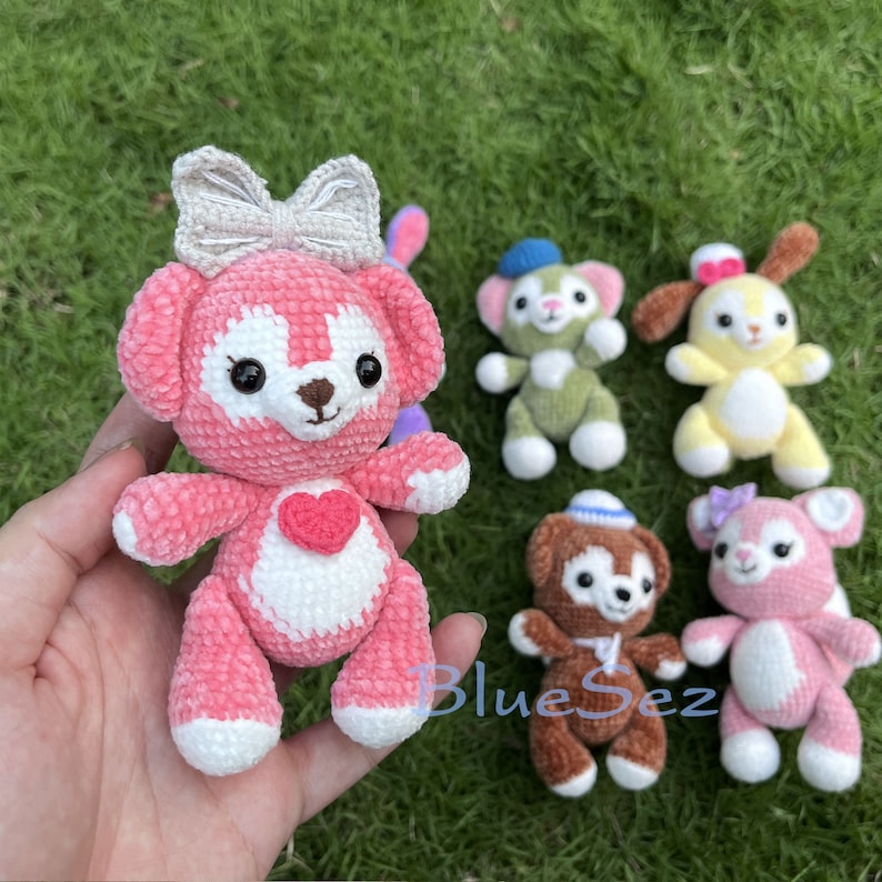 Duffy and Friends Crochet, Disney Stuffed Animals, Handmade Gift, Amigurumi Soft Toys, LinaBell Plushie, Montessori toy, Gift for Toddler image 3