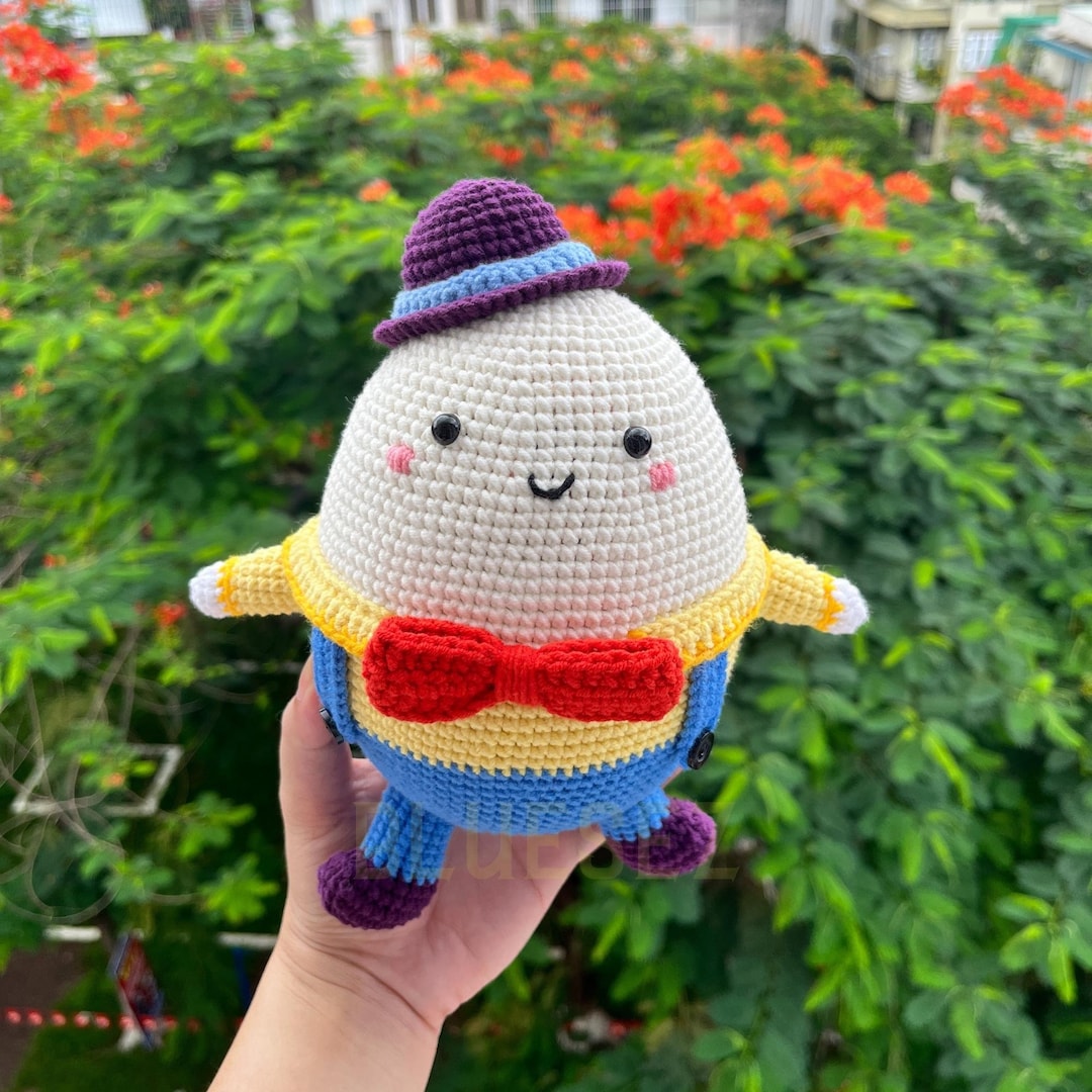 Crochet Humpty Dumpty Plush Doll Baby Toy Crochet Doll Nursery Rhyme