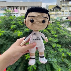 CR7 Amigurumi Doll, Cristiano Ronaldo crochet Doll, Soccer Player Plush Toy, CR7 Funko Pop, Ronaldo plushie, Gift for Ronaldo fans