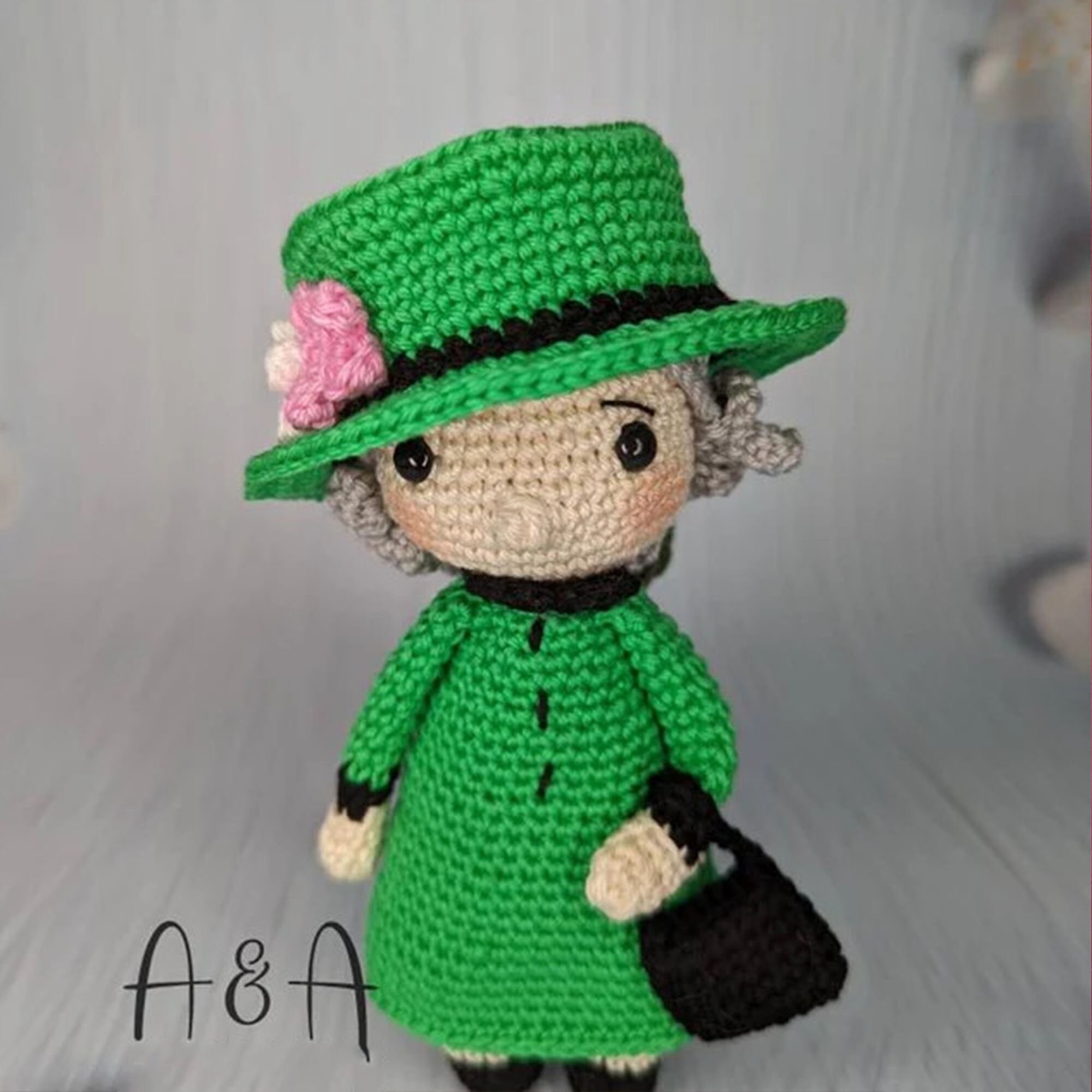 The Queen Crochet Queen Elizabeth Crochet Doll Amigurumi Etsy