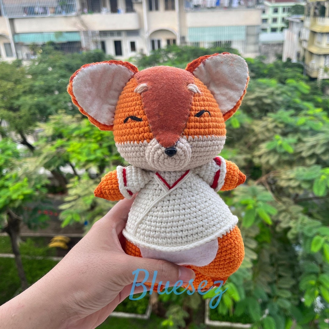 Fox Plush Doll Game Character Crochet Doll Custom Doll Anime, Manga