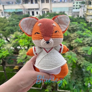 Fox Plush Doll - Game Character Crochet Doll - Custom Doll Anime, Manga, Game - Cartoon Stuffed Characters