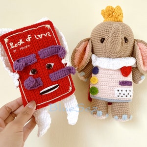 Dr. Hakim - Elefante Cutie a crochet, Se necesitan dos, Cutie, Muñeca inspirada en el Libro del Amor, Peluche de regalo, Muñeca amigurumi