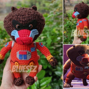 Moon Baboon Stuffed Toy - It Takes Two Crochet, Moon Baboon inspired Doll, Game Character Amigurumi, It Takes Two Plush Toy Gift