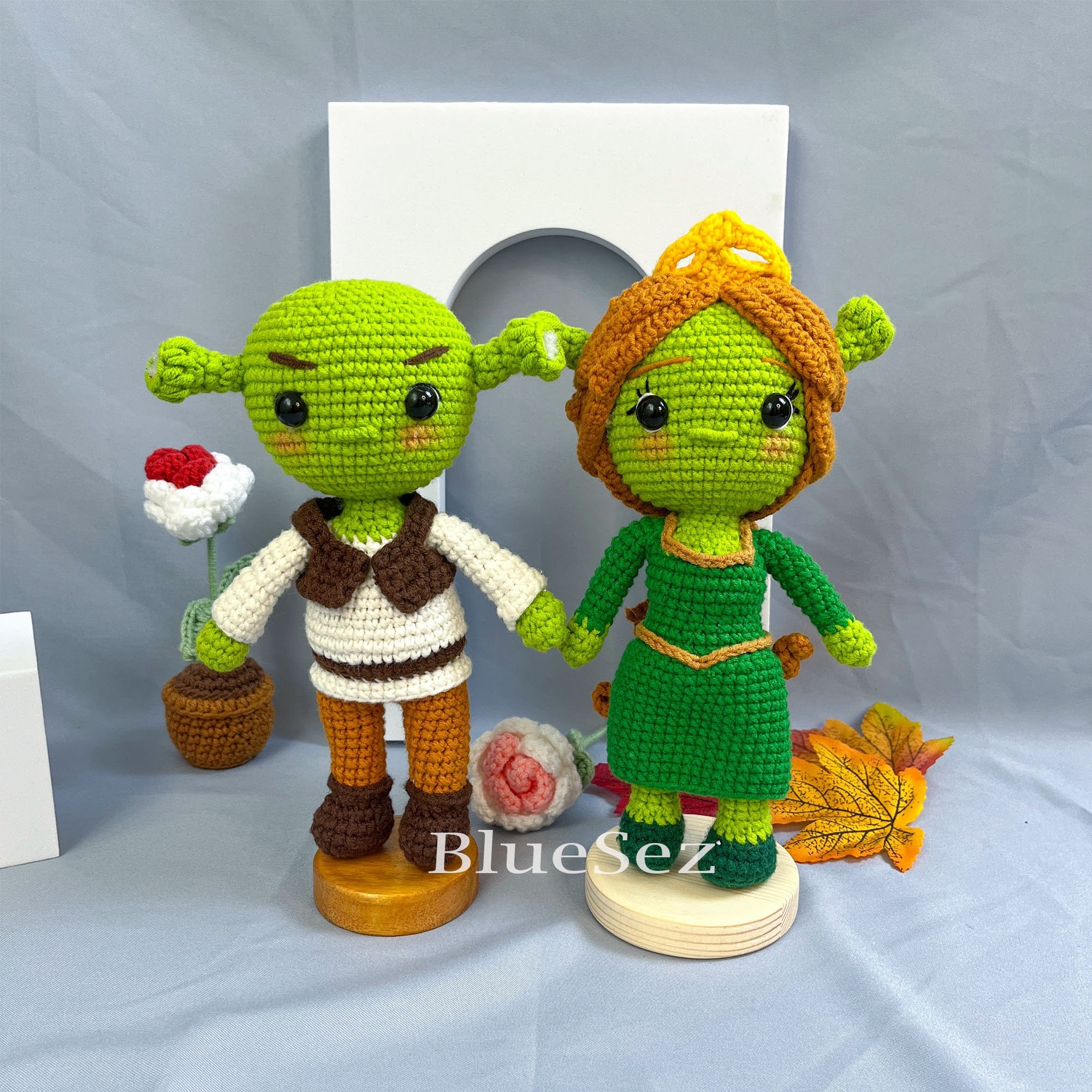 Shrek and Fiona Buddha Bundle, 3D Printed, Home Decor, Desk Ornament, Shrek  Figurine, Fiona Figurine, Shrek Decorations 