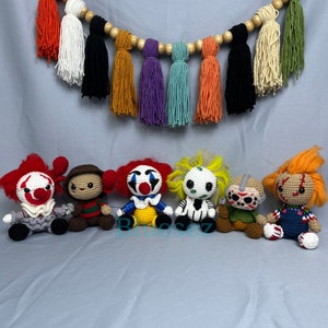Horror Movie Plush Toy, Slasher Crochet Doll, Halloween Amigurumi Doll, Movie Classics Halloween Doll, Horror Movie Characters Plushies