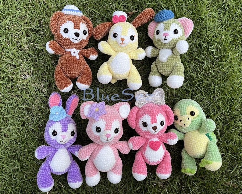 Duffy and Friends Crochet, Disney Stuffed Animals, Handmade Gift, Amigurumi Soft Toys, LinaBell Plushie, Montessori toy, Gift for Toddler image 1