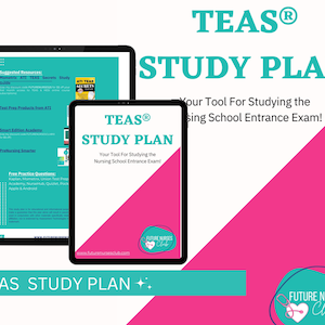TEAS Study Planner - Guida definitiva di 23 pagine per superare l'esame infermieristico ATI / Piani di studio, suggerimenti e strumenti organizzativi