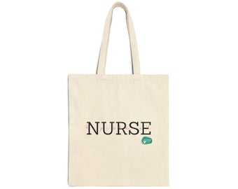 Registered Nurse Tote Bag, RN Gift, Canvas Work Tote