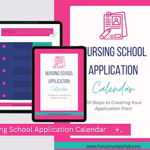 Planificador para estudiantes de enfermería: Calendario de solicitud de ingreso a la escuela de enfermería, guía de pre-enfermería y plantilla para una admisión exitosa al programa.