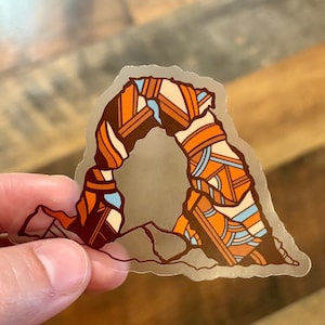 Vinyl Sticker of Utah&#39;s Delicate Arch in Moab, Utah