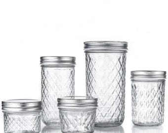 ヴィンテージの琥珀色と透明ガラスの丸い蓋付きボックス、60年代頃