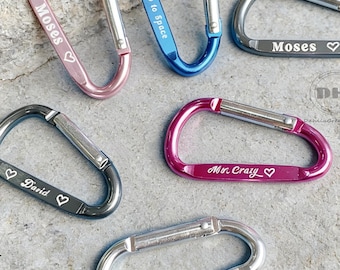 Custom Engraved Aluminum Carabiner,Personalized Carabiner,Engraved Carabiner Clips,Outdoor Gifts,Camping Hiking Clip,Outdoor Portable D Ring