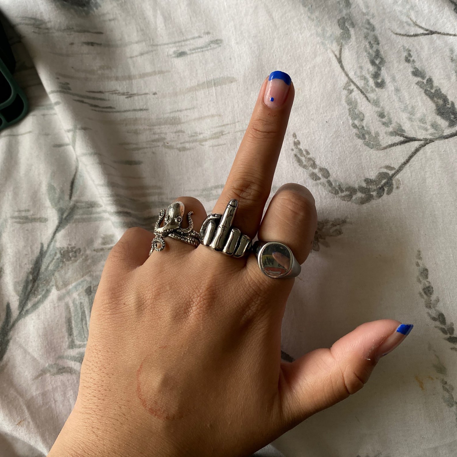 Edelstahl Mittelfinger Ring Kreativer Mittelfinger Punk Rock Etsy