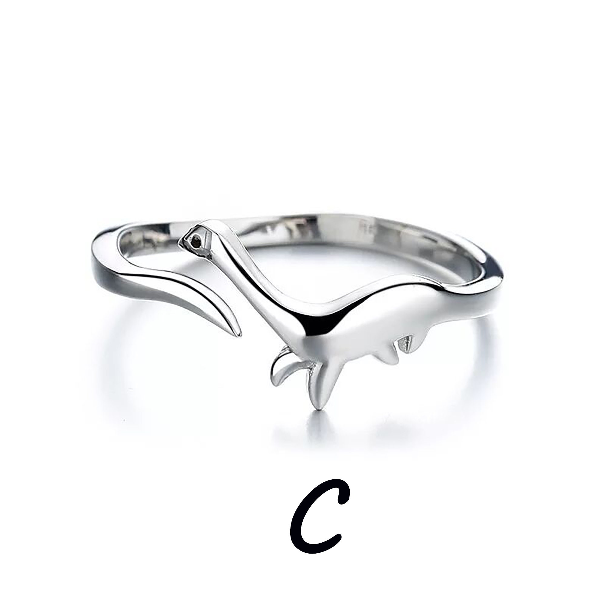 Cute Silver Dinosaur Ring Adjustable Dinosaur Ring Creative - Etsy