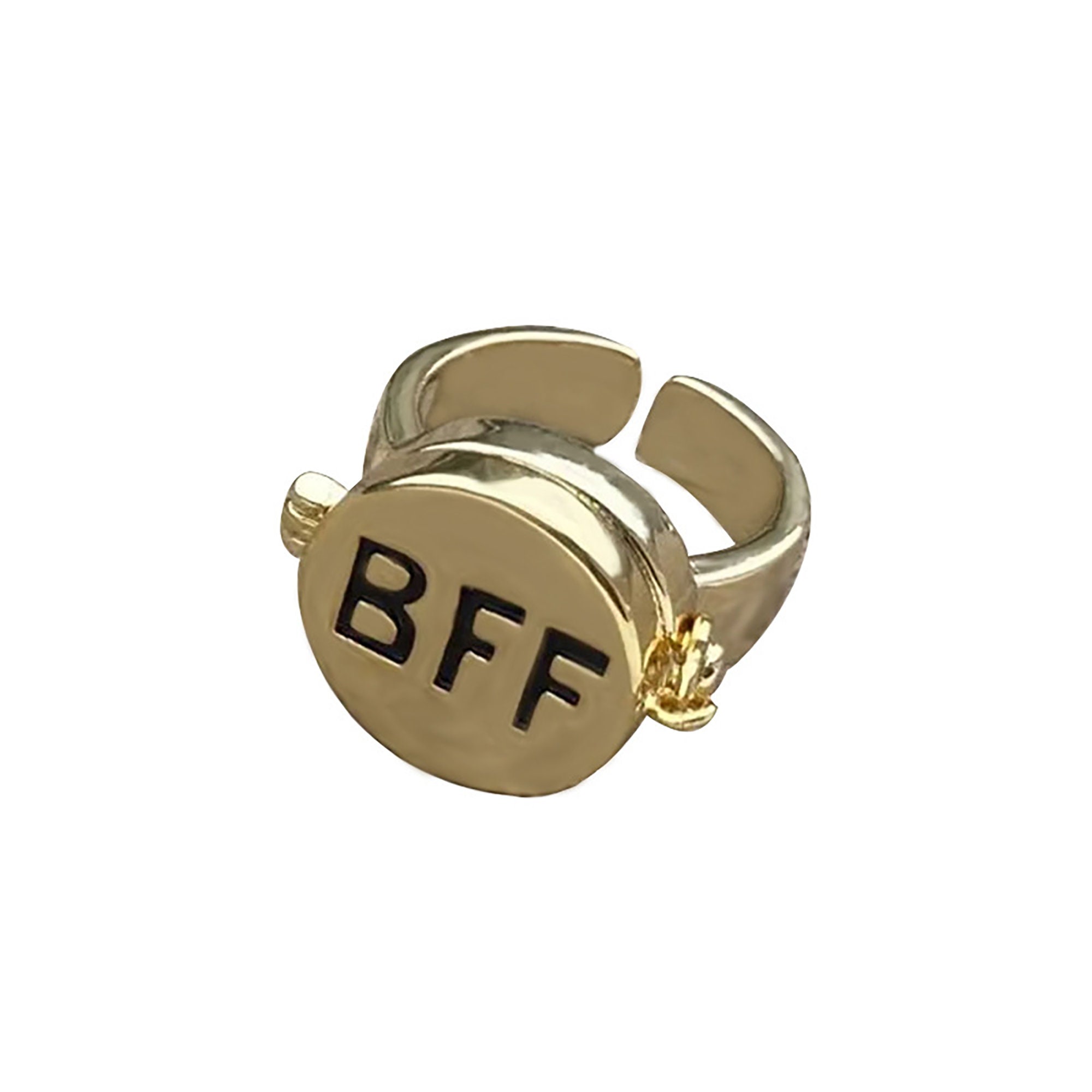 BFF Letter Open Ringbest Friend Ring Friendship Ring Best Etsy