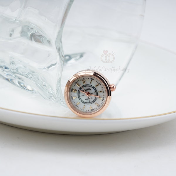 Mini montre bague, montre bague étanche, anneaux de montre horloge fonctionnelle, bague réglable, bague initiale, anneau numérique, bijoux des années 90 de l'an 2000