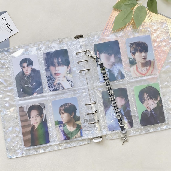 photo card holder kpop binder K-KEEP [A5 Wide] [Moonlight Series] - 1 inch Binder your favorite Kpop postcards Aesthetic Kpop Photocard Binder,A5 Water