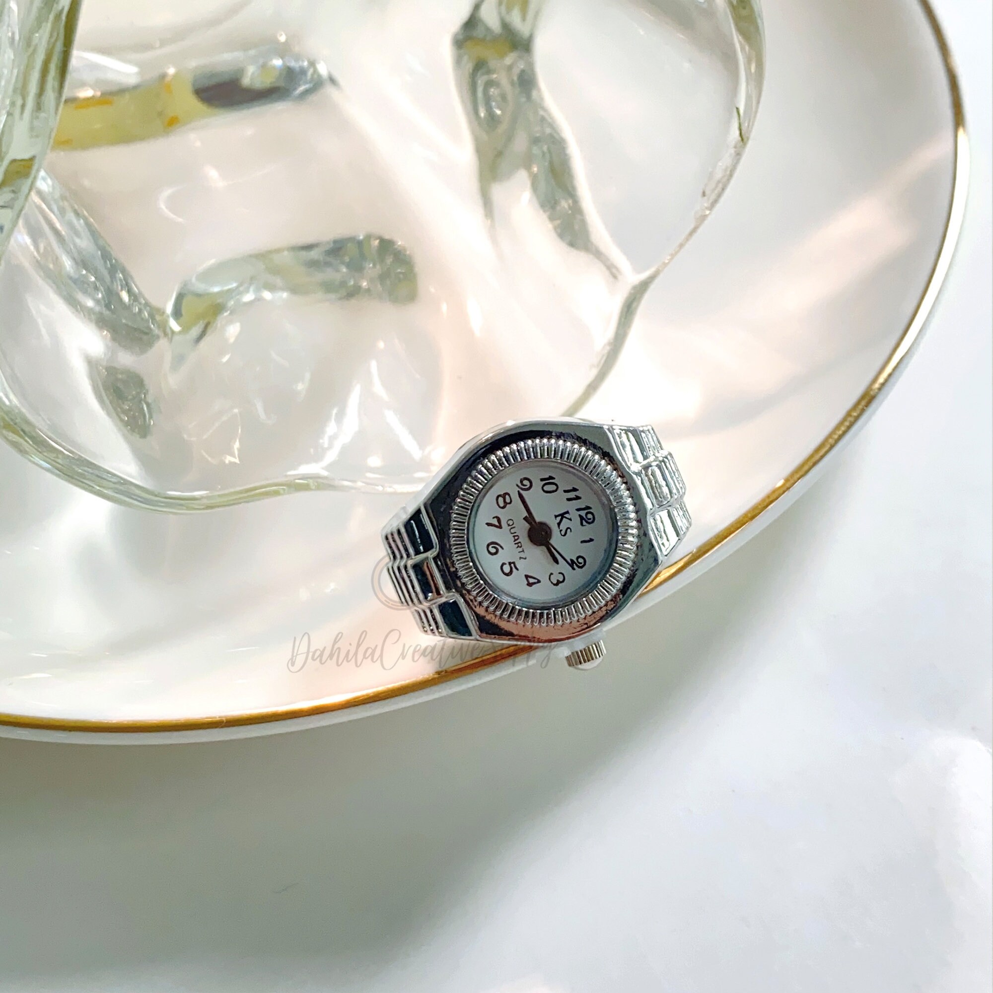Clock Ring Watch Ring Vintage Watch Ring Unique Rings Alloy