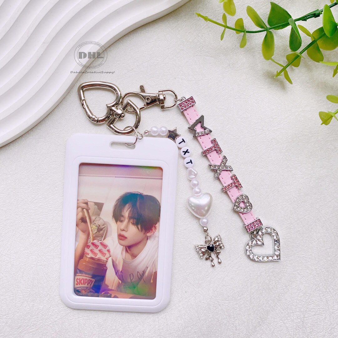 Kpop Photocard Holder,custom Kpop Name Keychain,rhinestone Letter ...