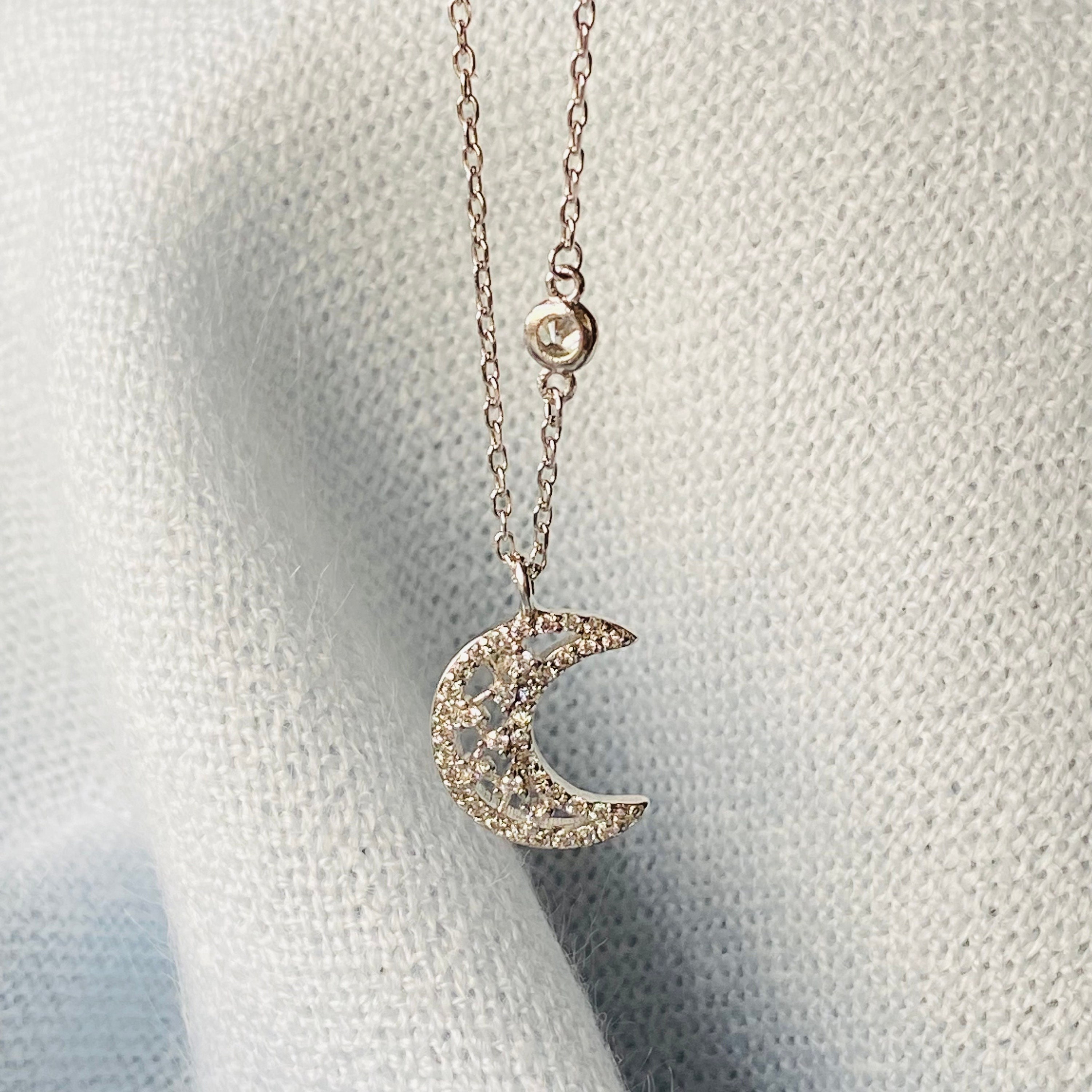 Star Necklace Crescent Moon Necklace Amazon Crescent Moon Star