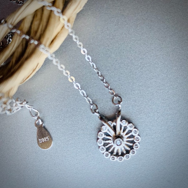 Rotating Ferris Wheel Necklace for Women  925 Sterling Silver