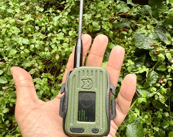 Complete Heltec T-114 for Meshtastic LoRa + GPS communicator, with Molle holster