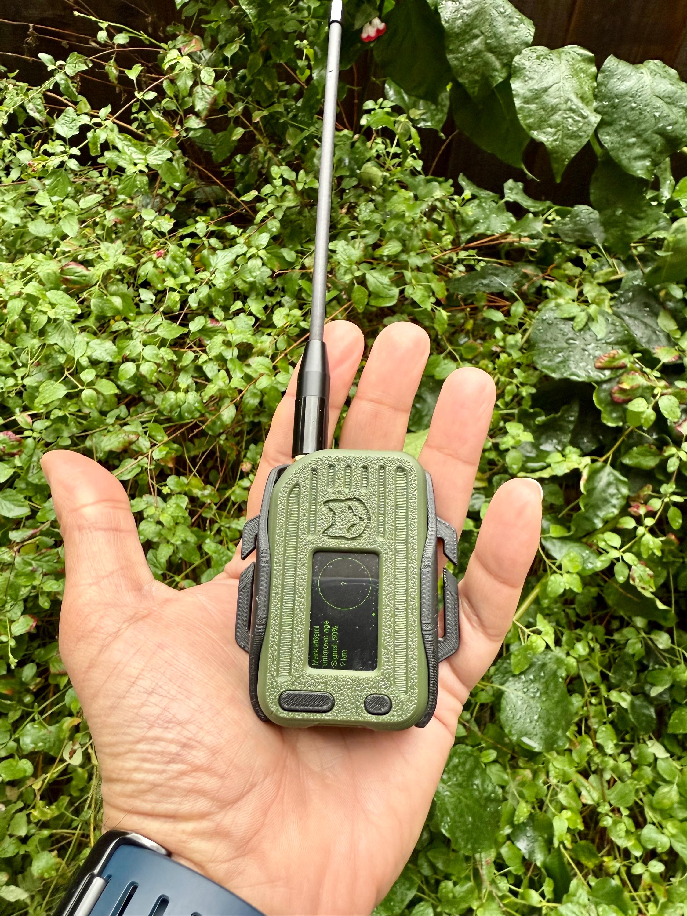 Complete Heltec T-114 for Meshtastic LoRa + GPS communicator, with Molle holster