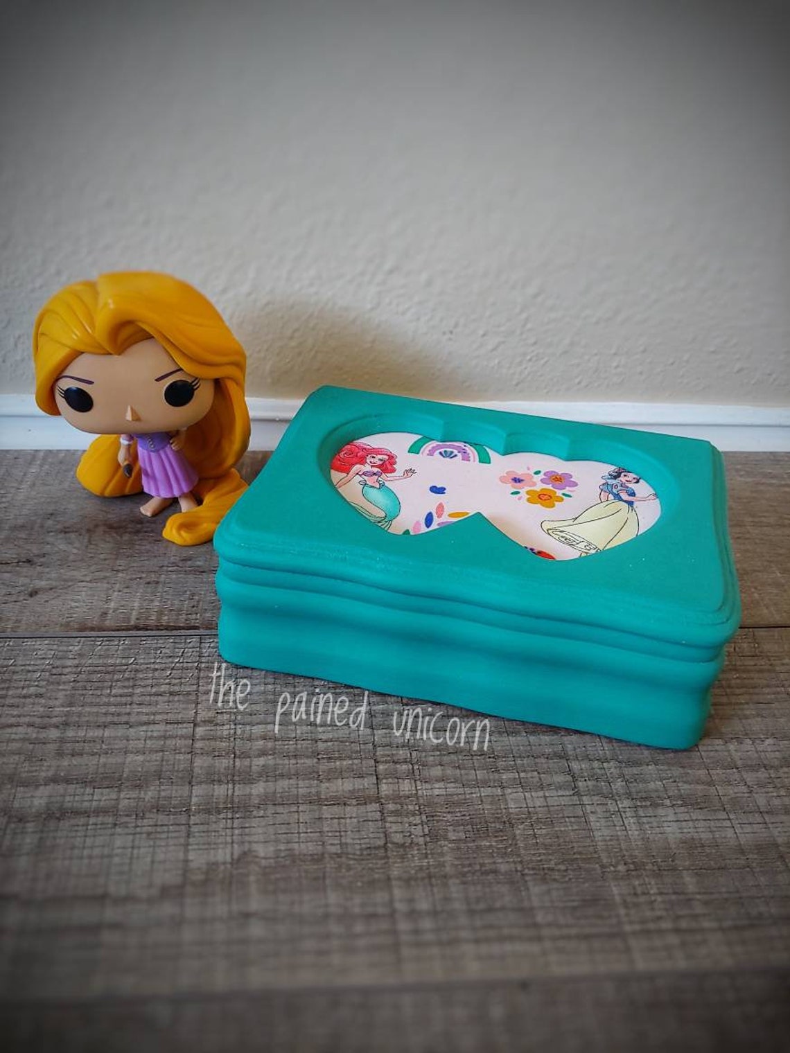 Refinished small Jewelry Box Disney princess Etsy