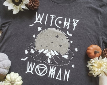 Camiseta witchy Woman, camiseta Crystal Ball