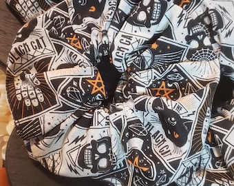 Tarot Scrunchie, Halloween Scrunchie, Spooky Scrunchie