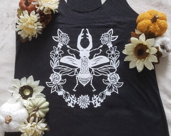Beetle Tank Top, Beetle Racerback, Oddity Tank Top, Oddity Racerback