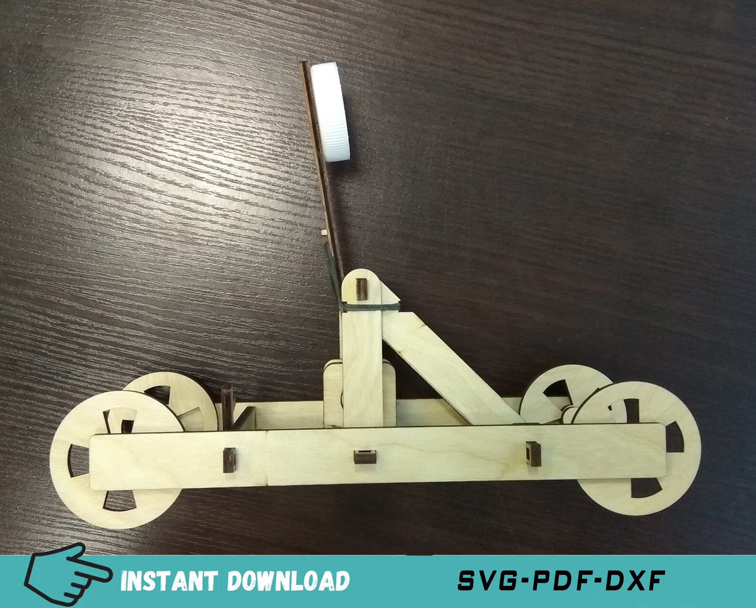 Wooden Toy Catapults Laser Cut Files Catapult Toy Template Etsy