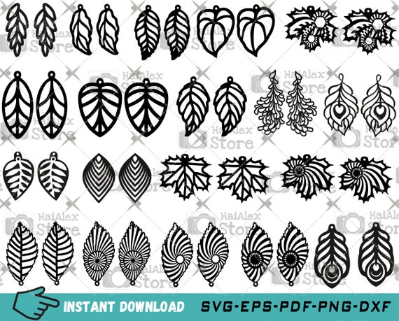 Earring SVG files for download - FoshiFlotsam Design