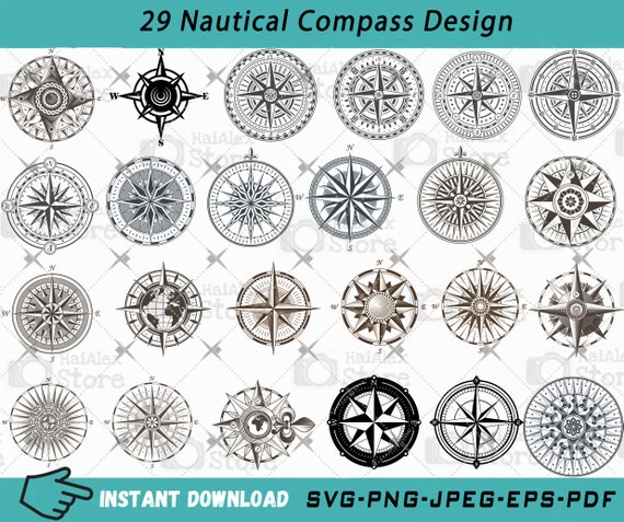 Buy Nautical Compass SVG Compass Clipart Compass Cut File for Online in  India 