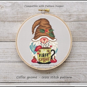 Kaffee Wichtel Kreuzstich Anleitung Kaffee Kreuzstich Geschenk Wichtel Frühstück Kreuzstich Geschenk Küche Kreuzstich Geschenk Wanddeko Geschenk Wichtel