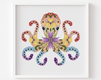 Turtle Mandala Cross Stitch Pattern, Sea Animal Home Decor (PDF Pattern)