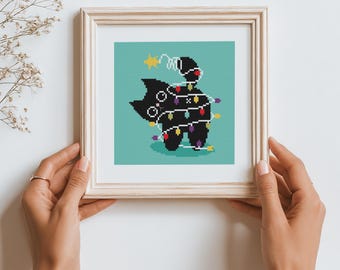 Black Cat's Christmas - Set of 4 - Durene J Cross Stitch Pattern