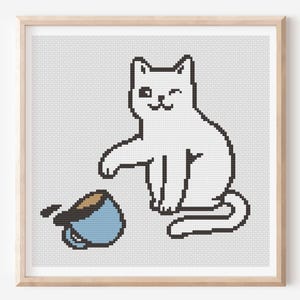 Cats Cross Stitch Pattern Funny cats Modern x-stitch Pattern Cross Stitch Chart Kitten Cat Lover Gift Pattern Instant Download PDF