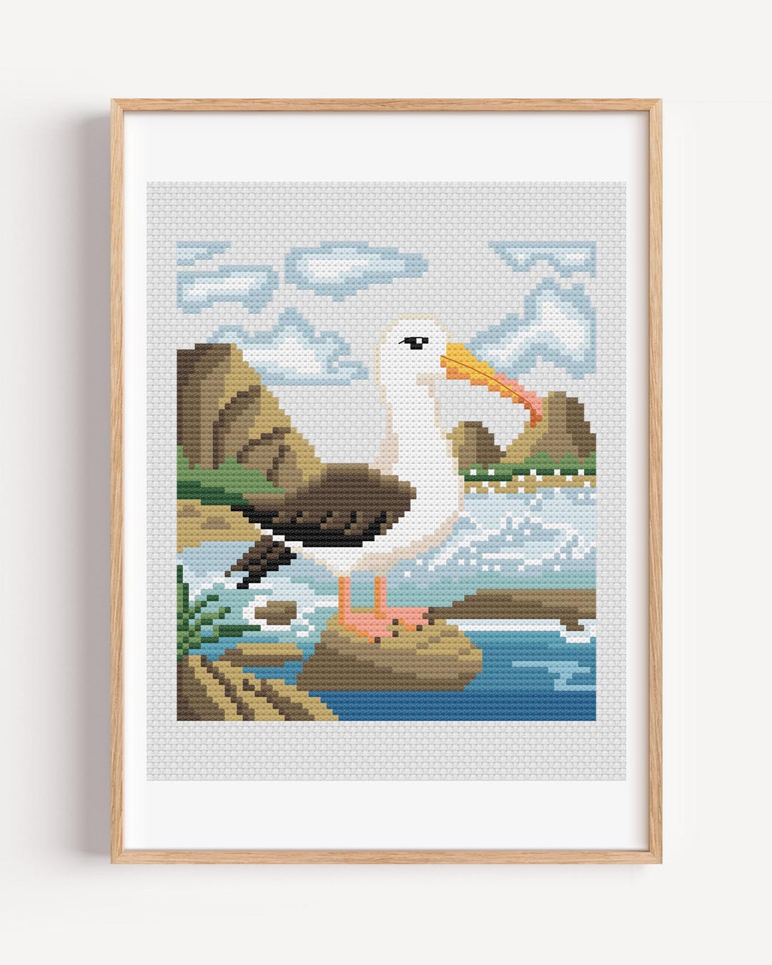 Bird Cross Stitch Pattern Albatross Bird Pattern Sea Birds Animals Home ...